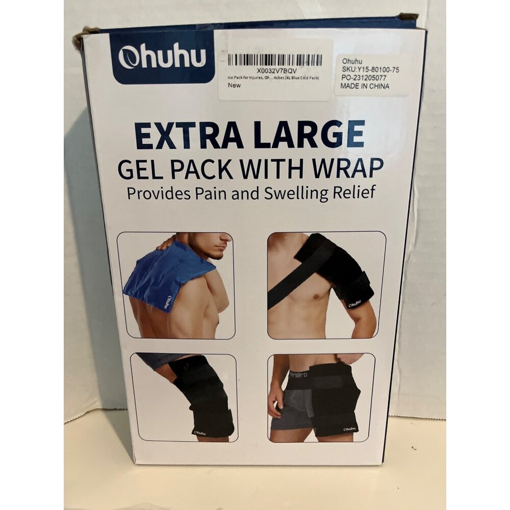 Ohuhu Extra Large Gel Pack With Wrap Provides Pain & Swelling Relief NEW